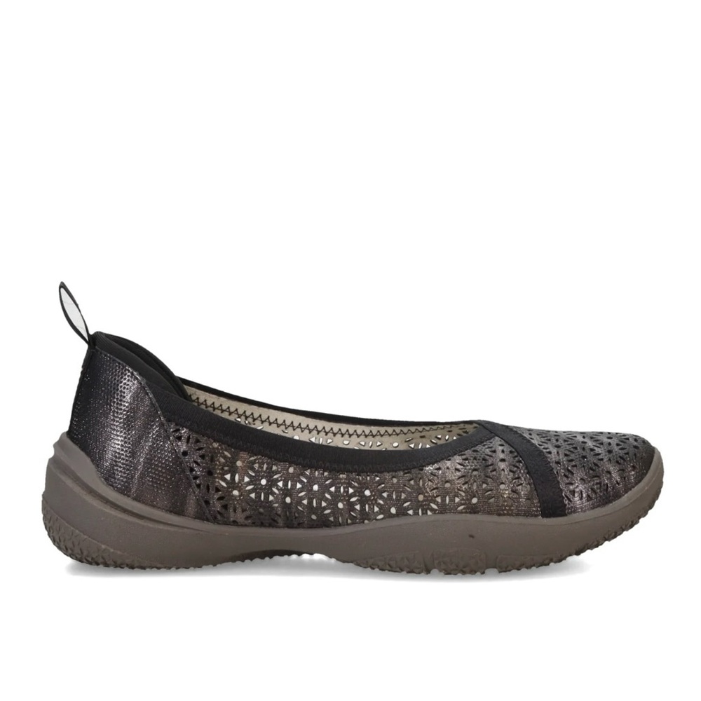 NIB JBU Black and Silver Slip-On Flats - Picture 3 of 14